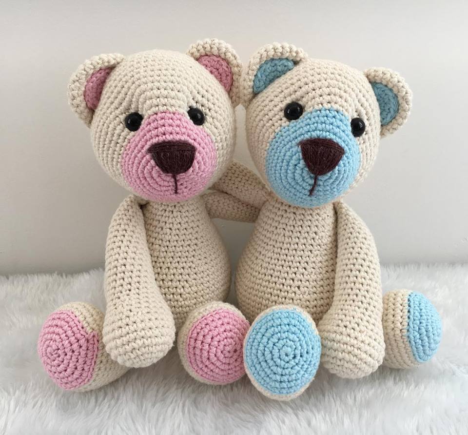 Ursinhos Amigurumi Irmãos