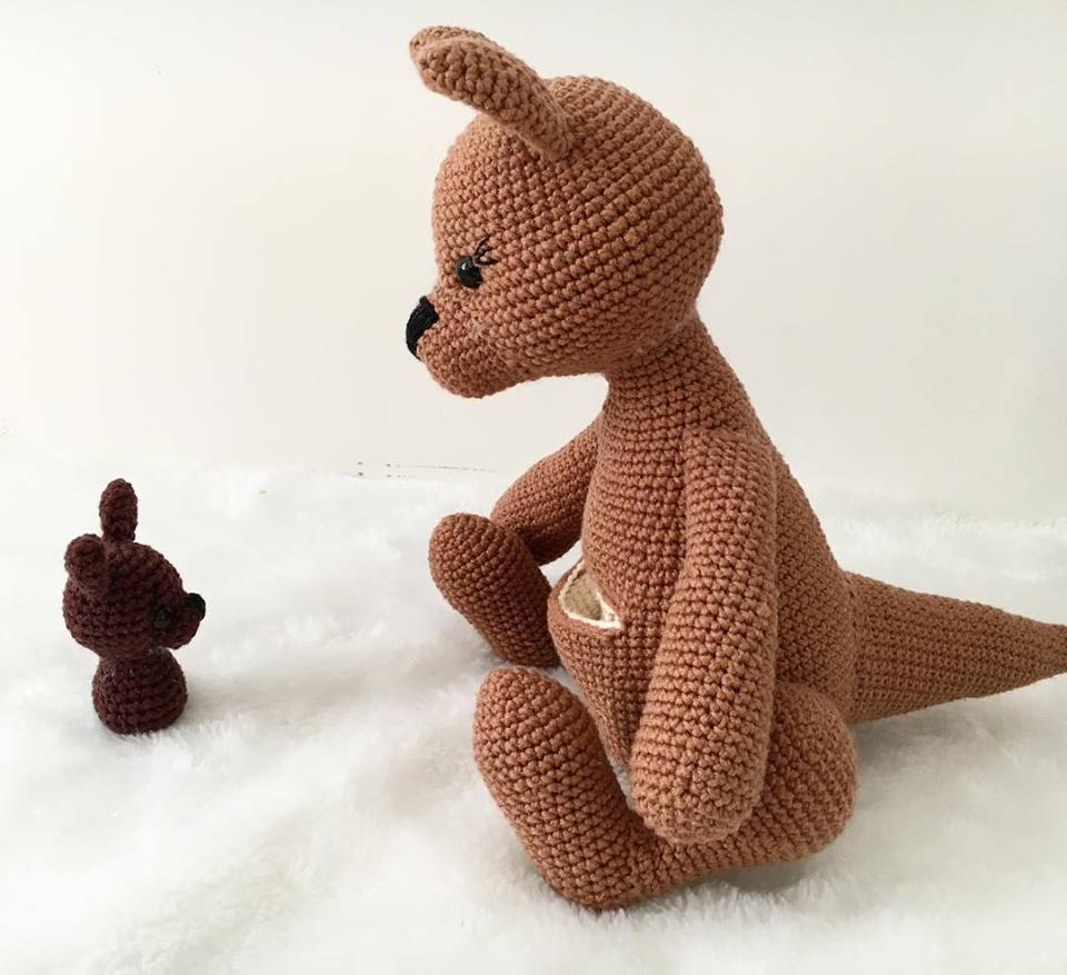Amigurumi Canguru com filhote