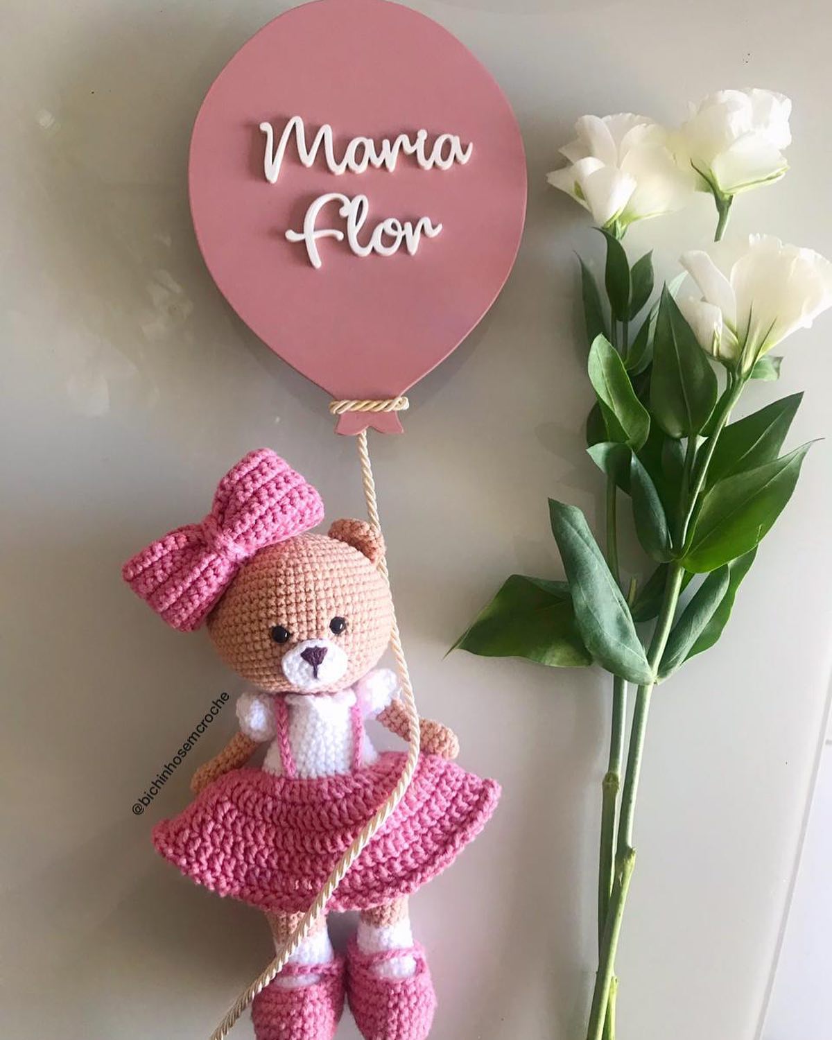 Porta Maternidade Balão Maria Flor