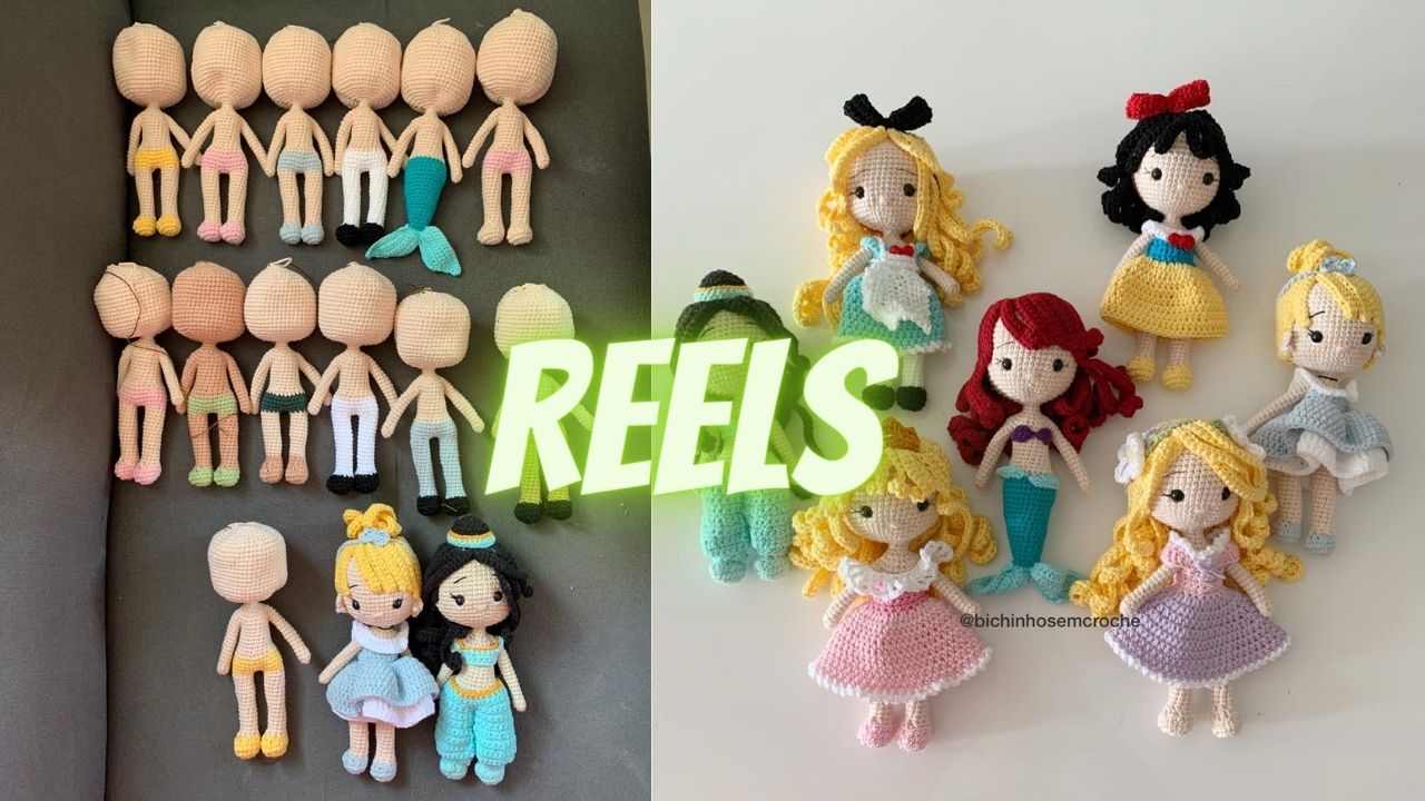 Reels Princesas Amigurumi Raiane Barros