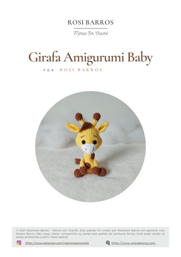 Girafa Amigurumi Baby by Rosi Barros