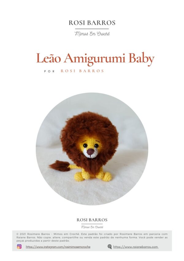 Leão Amigurumi Baby by Rosi Barros