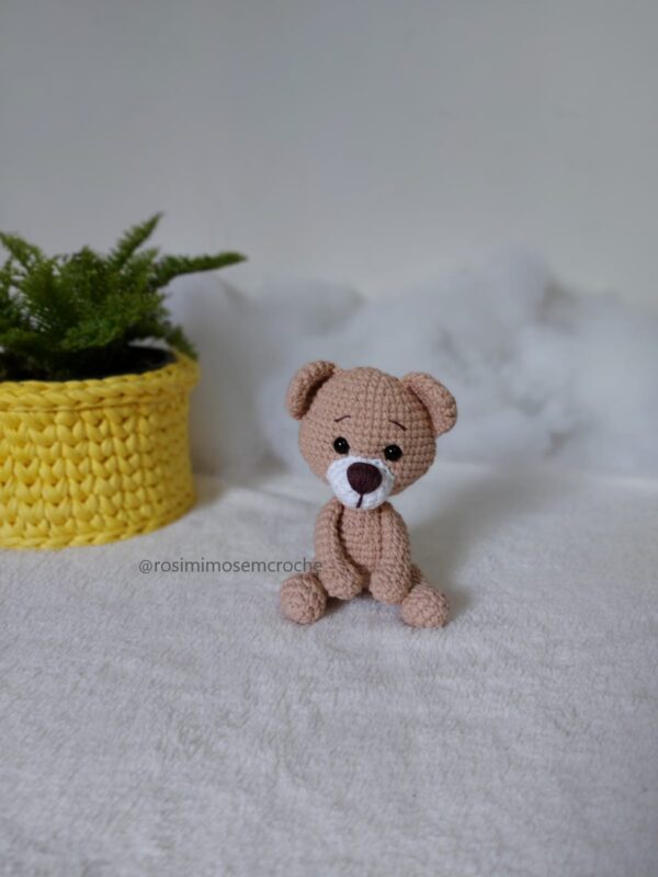 Ursinho Amigurumi Baby Sentado Lado 1- Rosi Barros