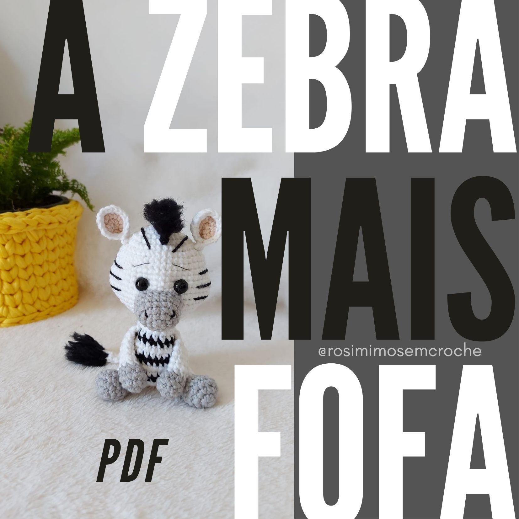Zebra Amigurumi Fofa Rosi