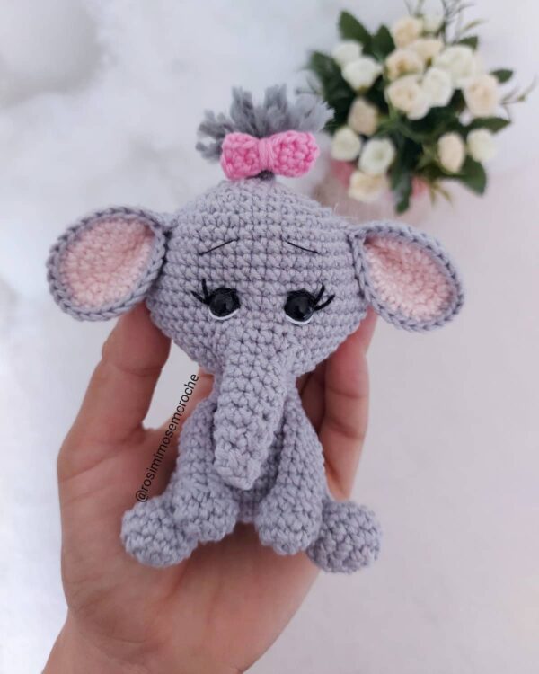 versão da Elefantinha Amigurumi Baby Rosi Barros